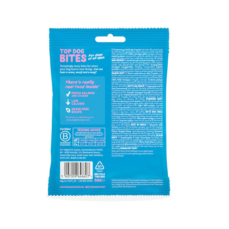 50 g Edgard y Cooper Snacks Grandes de Salmão e Frango para cães,  Imagem número 7 50 g Edgard y Cooper Snacks Grandes de Salmão e Frango para cães, , large Imagem número 7